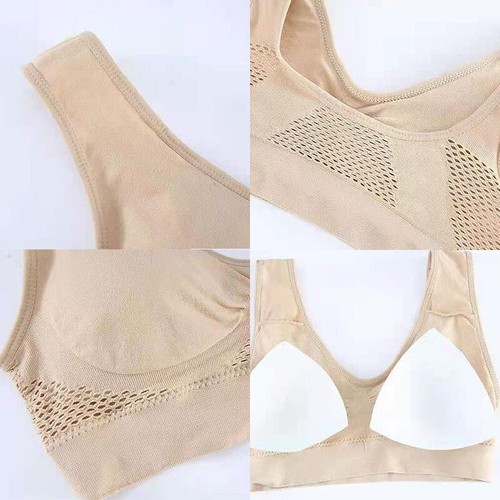 Women Sports Bra Push Up Shapewear Lingerie Yoga Breathable Bustier Underwear - Bild 6 von 19