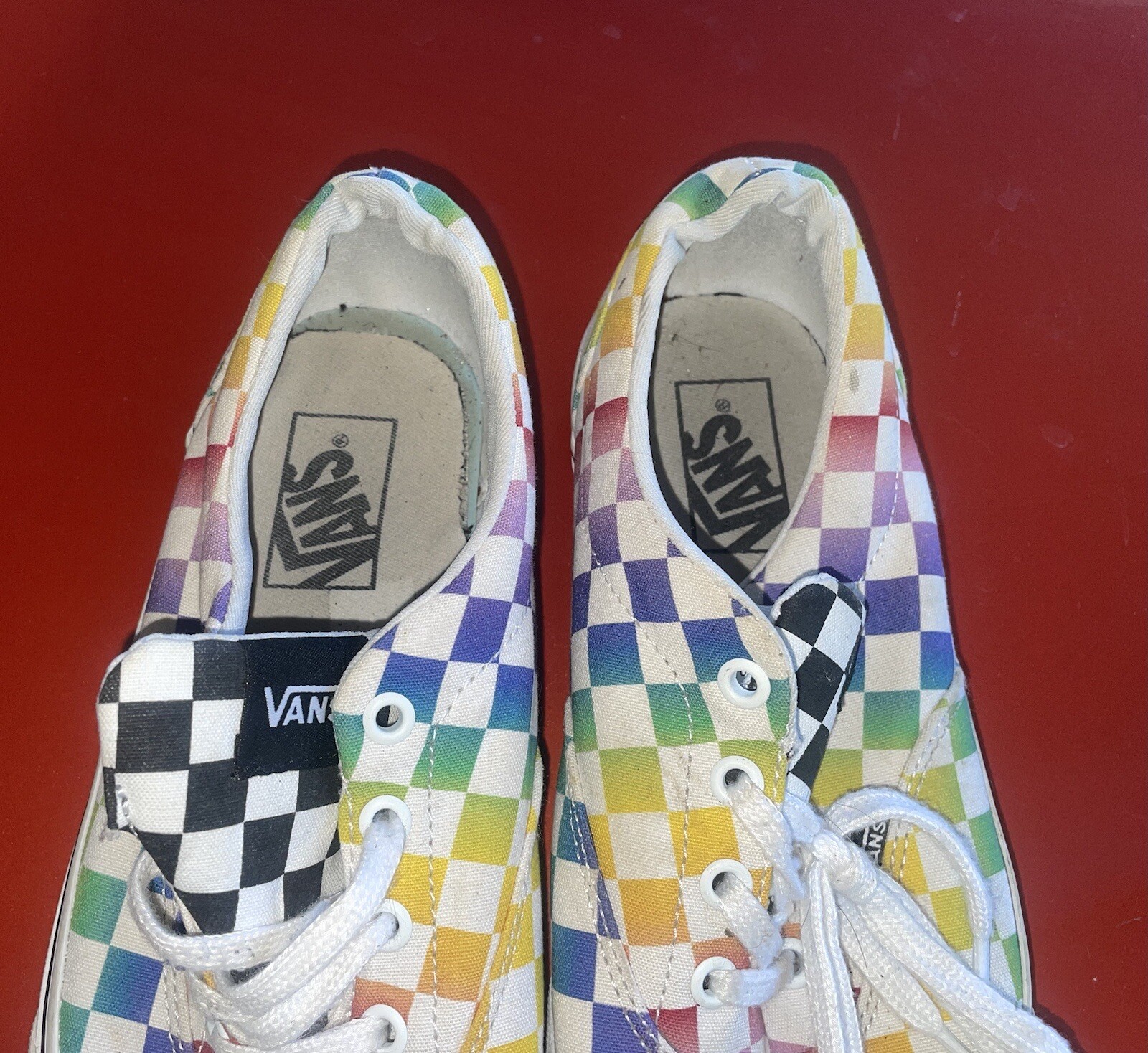 Vans Doheny Shoes Rainbow Checkerboard Skate Shoes La… Gem