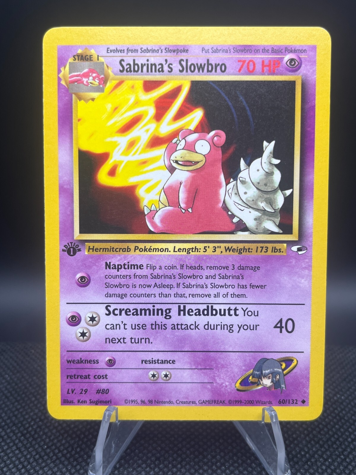 1st Edition Sabrina’s Slowbro 60/132 - Gym Heroes - NM/M