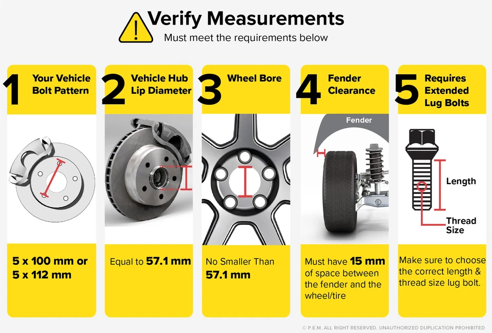 Espaciadores de rueda 15 mm centrados en el cubo 5x100 5x112 negros 57,1 para Audi A4 S4 A6 S6 A8 S8 Foto 3 de 4