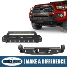 Hooke Road Steel Front Bumper Or Rear Bumper Replacement For 16-23 Toyota Tacoma