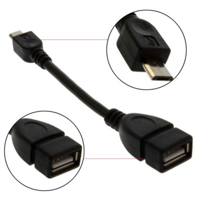 3 x Adapterkabel Micro USB OTG Host - USB 2.0