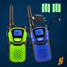 Family Walkie Talkie Radios Blue And Green