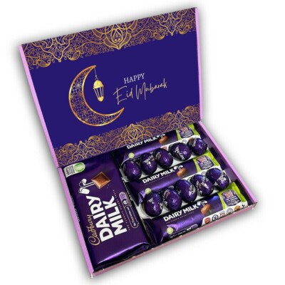 Cadburys Dairy Milk Chocolate & Mini Eggs Geschenkbox Eid Mubarak Geschenk