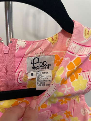 Lilly Pulitzer- Girls Shift Dress W/ Pockets- "Night Lights", Size 8 Girls- EUC - Picture 3 of 6