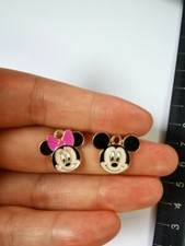 Lot 40 PCS cartoon mickey minnie Enamel Charms Metal Pendants DIY Jewelry