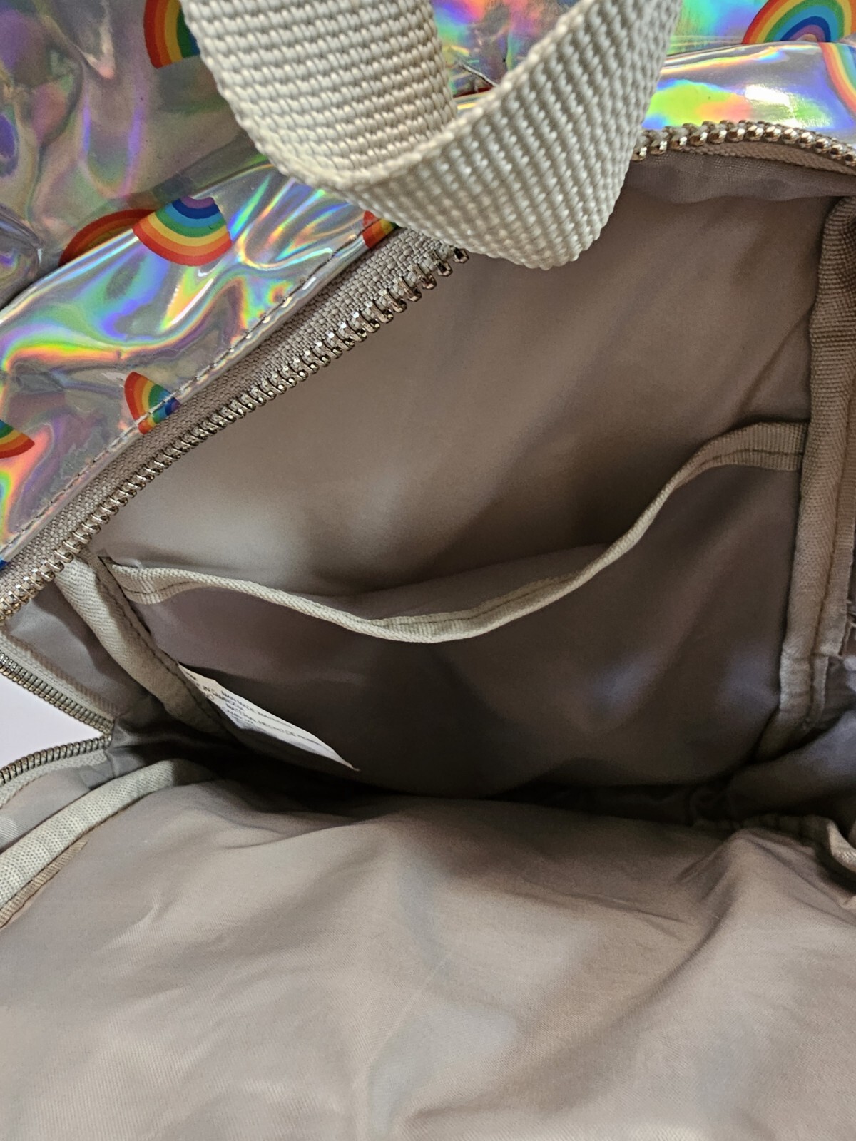 Silver Backpack With Rainbows - image 6