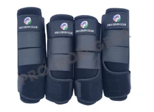 HORSE MEDICINE BRUSHING SUPPORT BLACK BOOTS EQUESTRIAN 12 COLOR