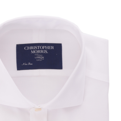 Christopher Morris Extra Slim Fit Cotton Non-Iron White French Cuff Dress  Shirt | eBay