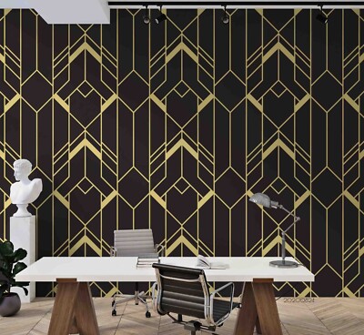 3D Lines Geometry Art Deco Pattern Wallpaper Wall Murals Removable Wallpaper 27