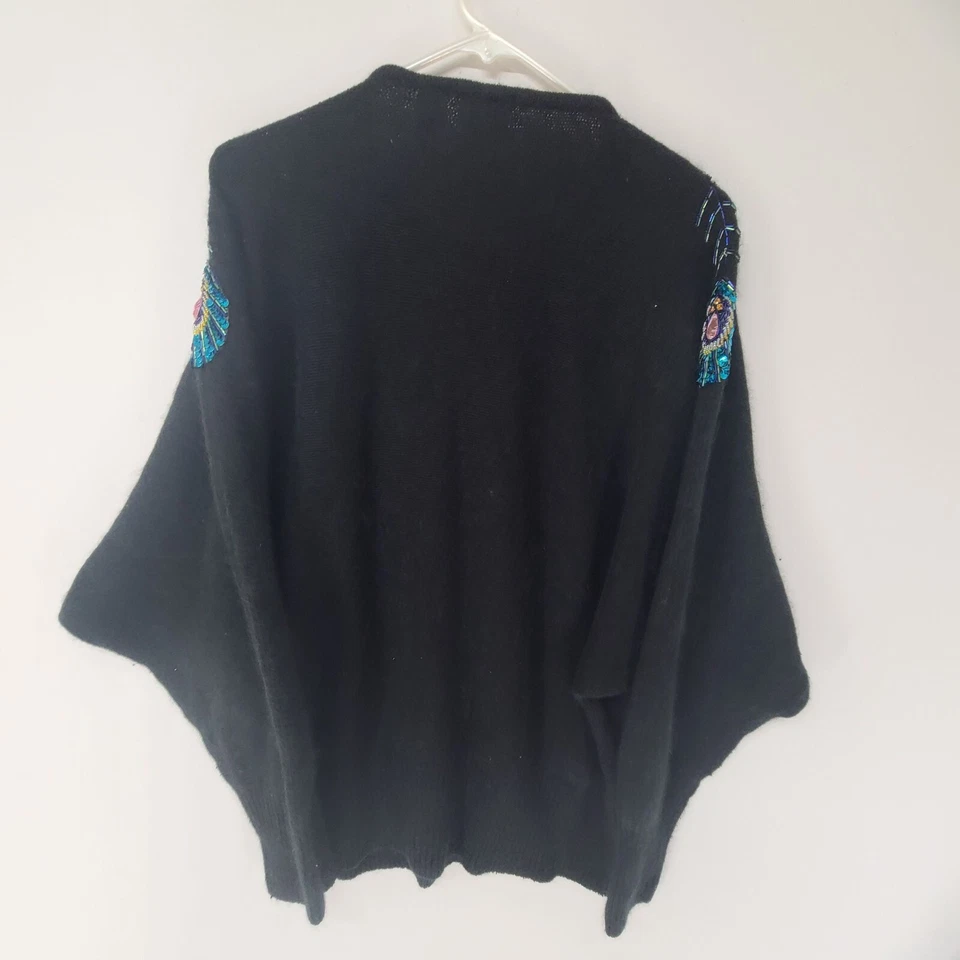 Alley Cat Women's Vintage Beaded Long Sleeve Pullover Sweater Black Size 1X - Image 4 of 4