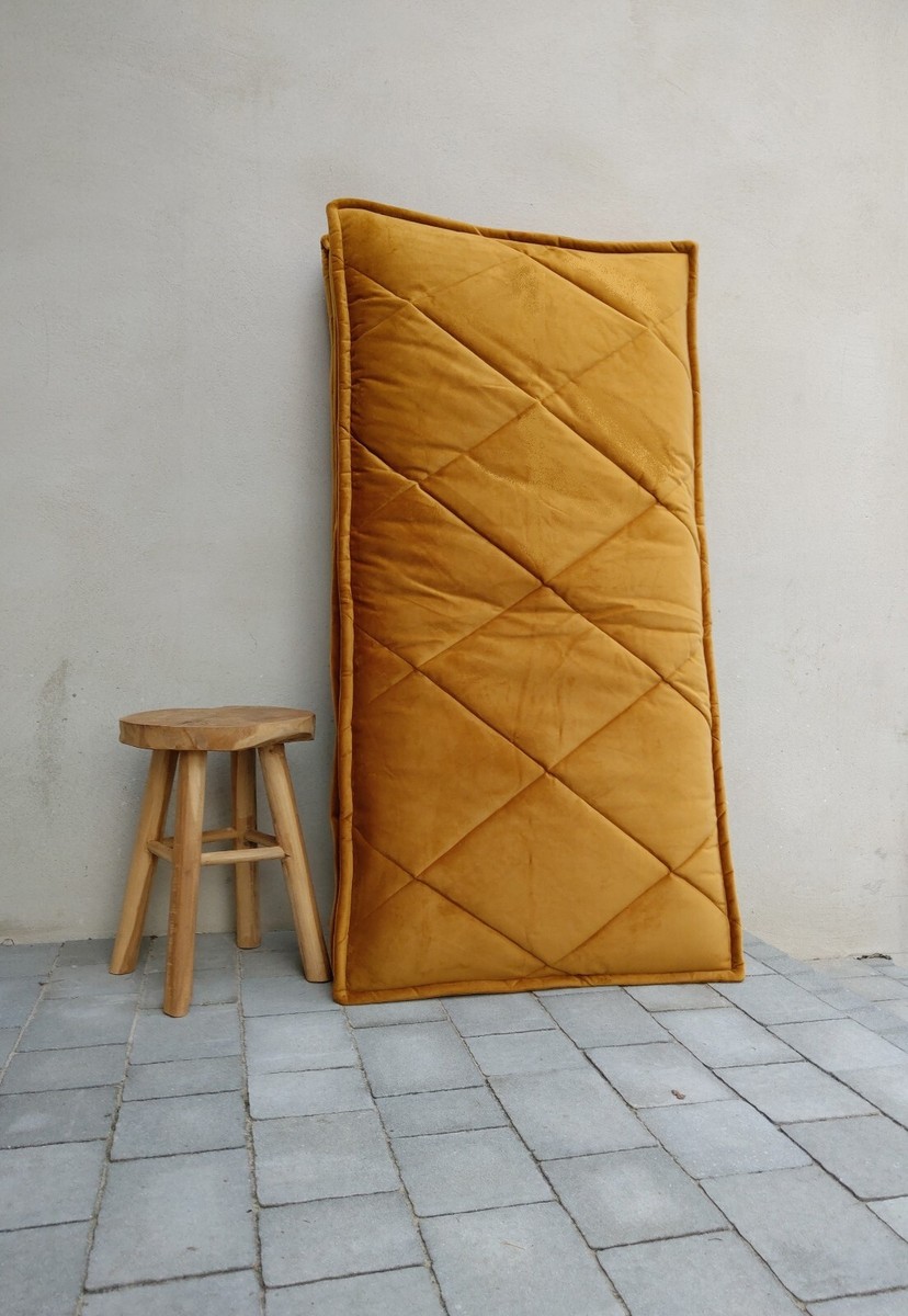 French Cushion, Futon, Floor Cushion, Daybe cushion in Mustard | eBay