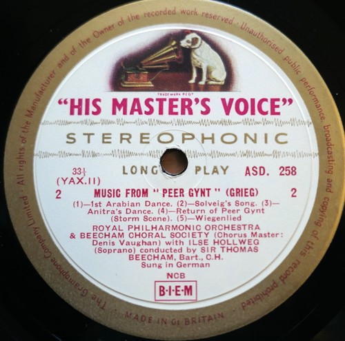 ASD 258 ED1 Grieg Peer Gynt Sir Thomas Beecham Ilse Holweg HMV 1st W/G EX - 第 3/5 張圖片