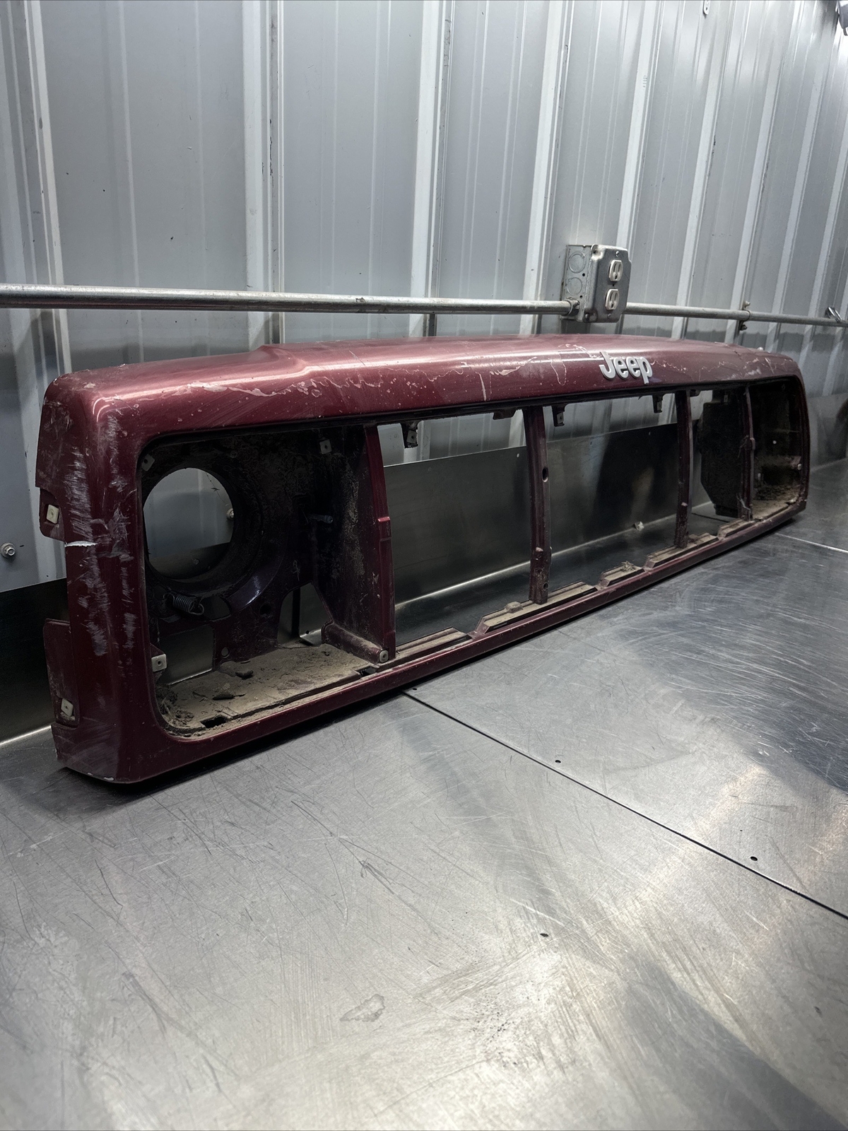 19972001 Jeep Cherokee XJ Front Grille Header Panel Bare OEM eBay