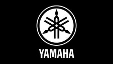 Yamaha drums  logo,, die cut decal, sticker, WHITE 6'' TALL 4'' WIDE