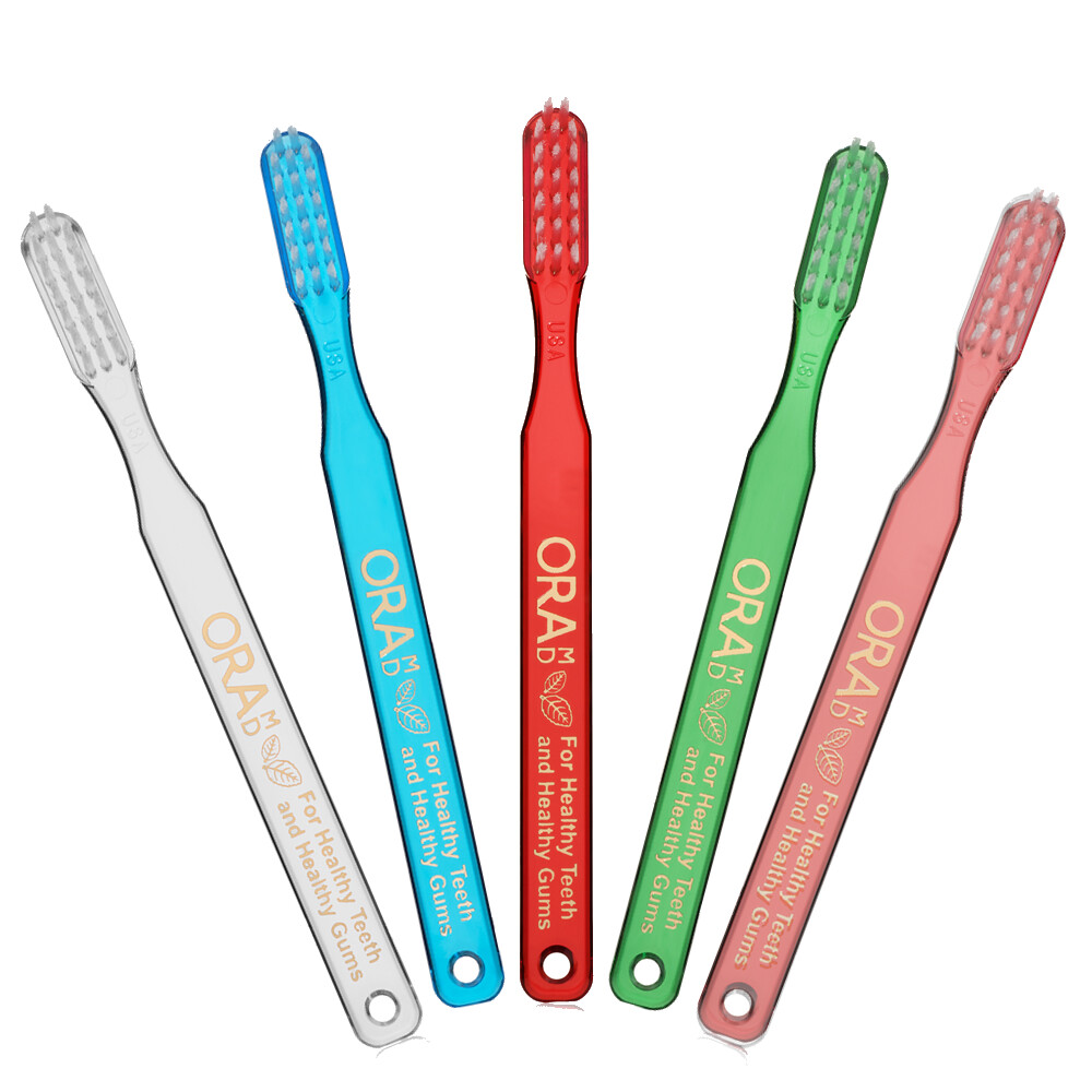OraMD Toothbrush Multi-Color Soft Nylon (6 QTY)