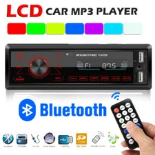 Single Din Digital Media Receiver Bluetooth Car Stereo Phone USB AM/FM Radio US
