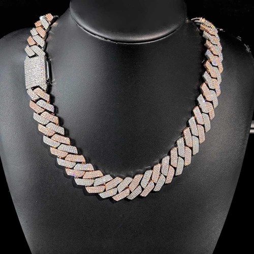 Hip Hop Jewelry 20mm Thick Cuban Link Chain Crystal Miami Gold Silver Two Color - Picture 7 of 26