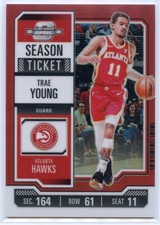2023-24 Panini Contenders Optic Red #59 Trae Young Color Match Hawks
