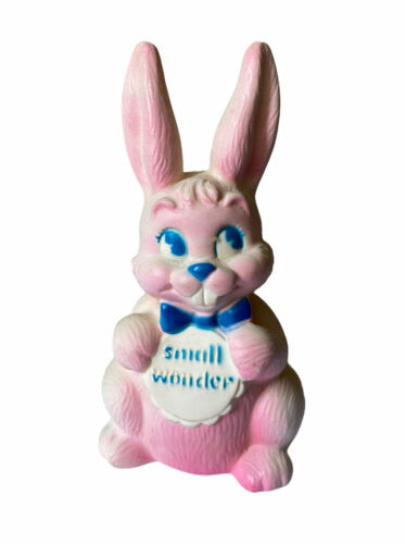 Shaklee Products - Small Wonder Pink Bunny - Soft Rubber Squeak Toy - 6-1/4” - Picture 1 of 5