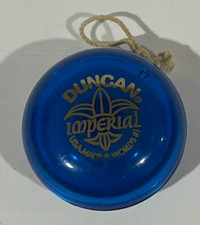 Vintage Duncan Imperial Clear Blue Yo Yo - Made In USA