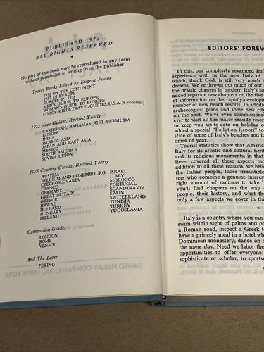 Fodor’s: Italy 1973 Edited By Eugene Fodor - Foto 3 di 7