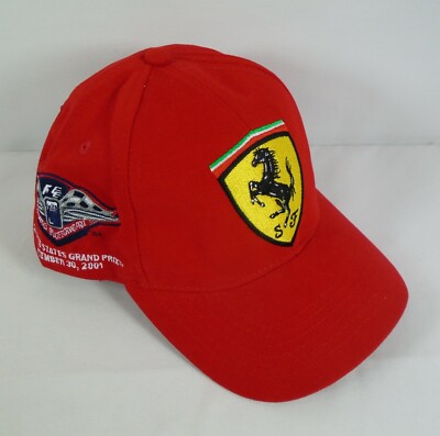 Ferrari & 2001 SAP United States Grand Prix F-1 Indianapolis Event Hat Formula-1