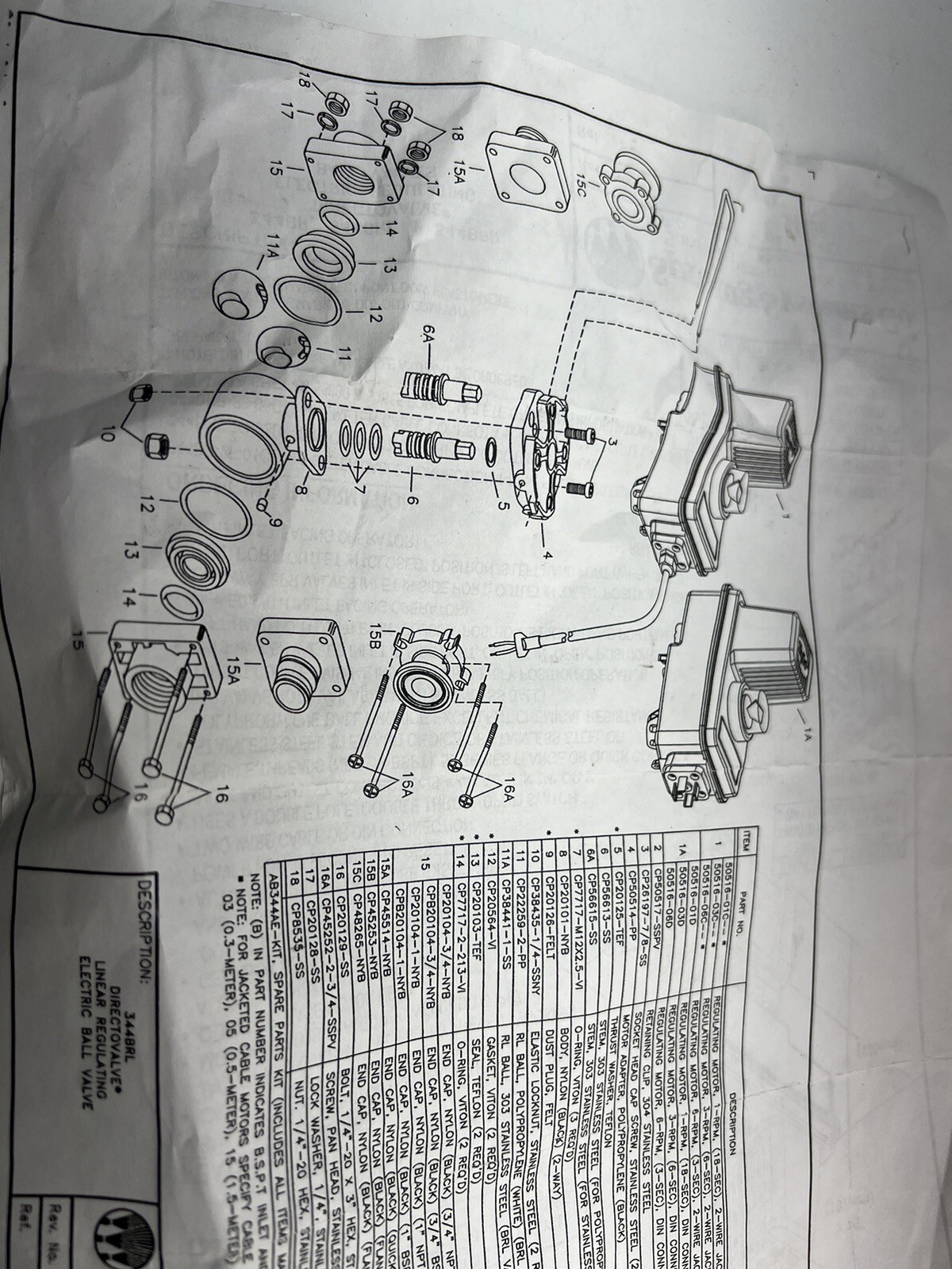 Spraying Systems Co 344BR  Electric Regulating Ball Valve 300PSI