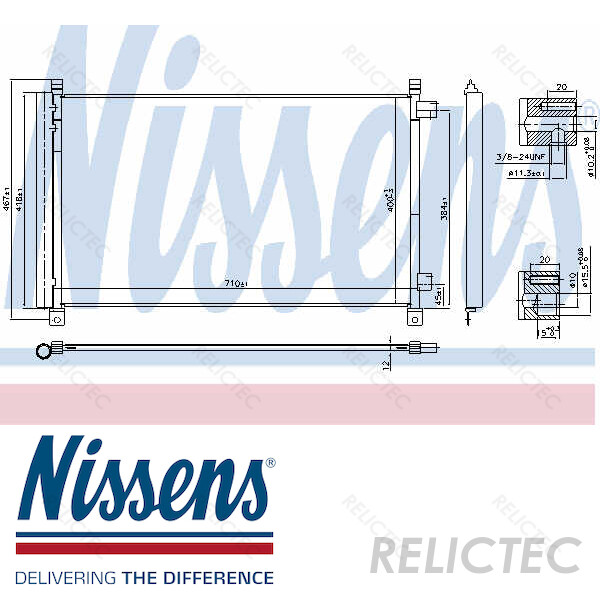A/C Air Condenser Radiator for Nissan:X-TRAIL 921005HA0A
