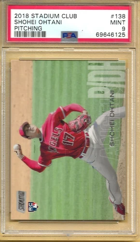 Shohei Ohtani RC 2018 Stadium Club #138 SSP Pitching Variation Rookie PSA 9 MINT