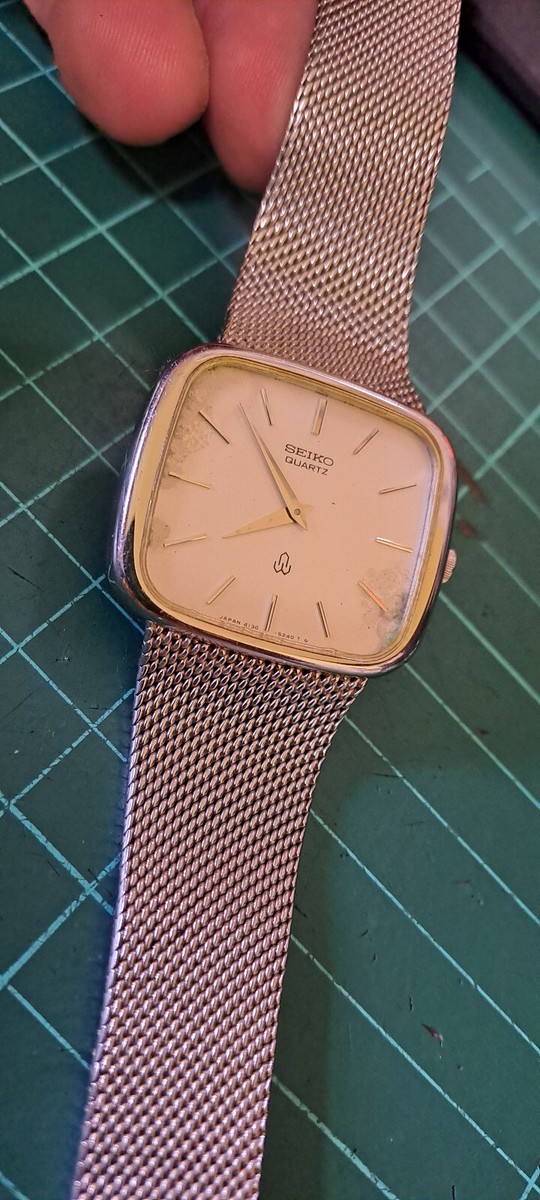 Iper Rare Vintage(Feb.1977) Seiko Quartz 4130-5241 TV Case Watch