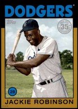 Jackie Robinson 2021 Topps 5x7 1986 Baseball 35th Anniversary Gold #86B-88 /10 D