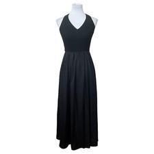 White Vera Wang Ebony VW360214 Formal Dress T-Back Bow Detail