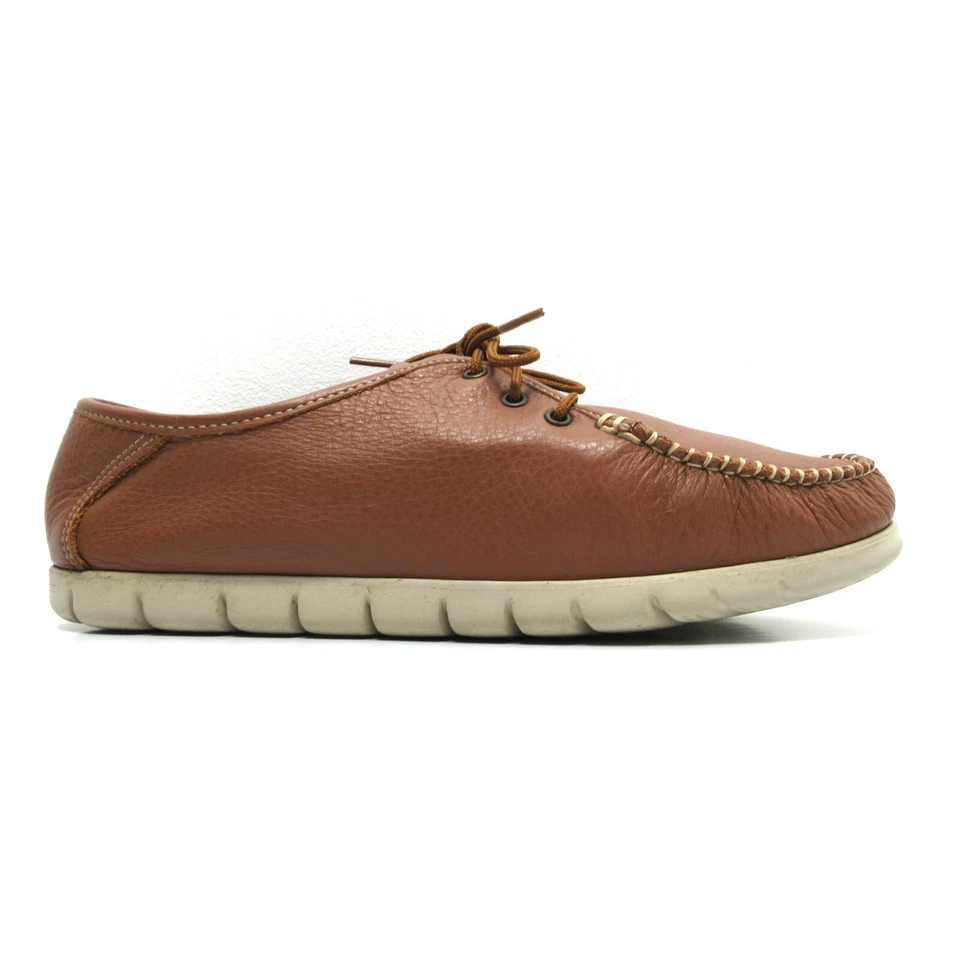SAS Breezy II Womens 8 M Moccasin Comfort Shoe Lace Up Brown Pebble Leather USA - Image 2 of 4