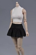 1/6 Black Pleated Short Skirt Dress For 12" PHICEN TBL Female Action Figure Doll