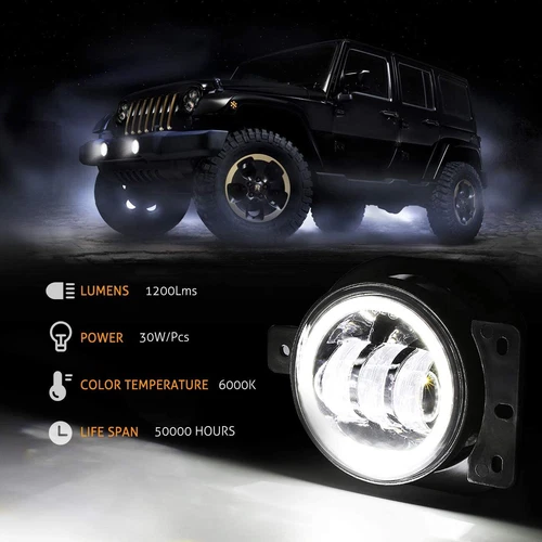Faros antiniebla LED Demon para Jeep Wrangler JL JLU Gladiator JT 2018-2025 - Imagen 18 de 24