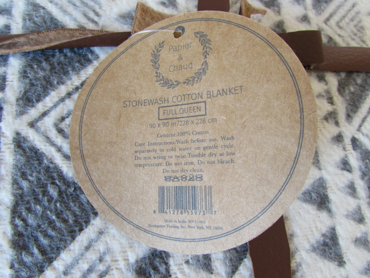 Papier and chaud stonewashed outlet cotton blanket