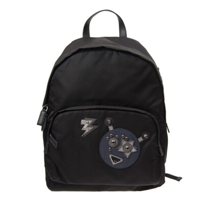 PRADA Tessuto Nylon Saffiano Robot Backpack in Black nwt | eBay display picture 2