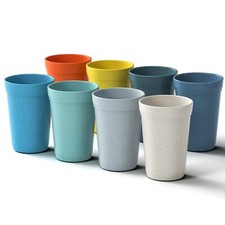 16 Oz Unbreakable Drinking Reusable Cup Wheat Straw Cups Dishwasher And Microwav