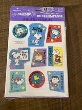 Vintage Hallmark Peanuts Gang Reward Sticker Pack Woodstock Snoopy 6 Sheets