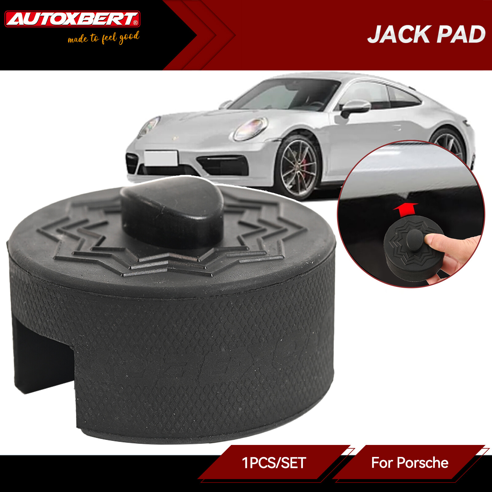 Car Jack Pad Stand Axle Adapter Rubber Lifting Protector For Porsche 911 Turbo.