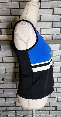☆ NWOT L.L. Bean Women's Striped Tankini Swim Top Size 4 Multicolor - Picture 5 of 8