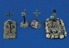 1/35 Scale Die-casting Resin World War II Scene Model Resin Tombstone Cemetery