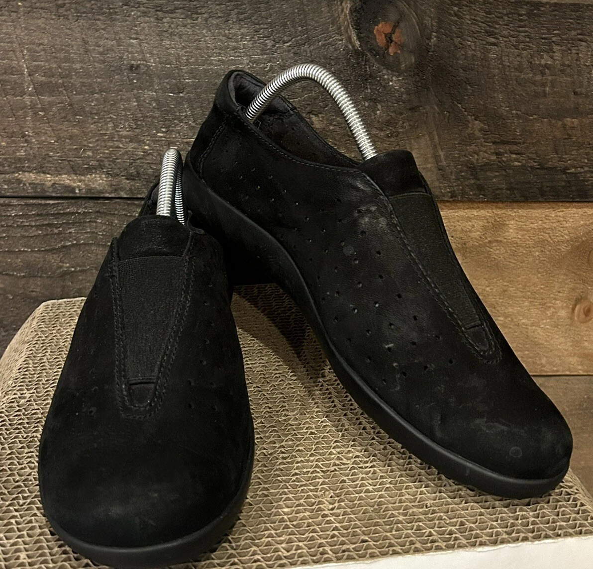 Mocassini Clarks Soft Cushion neri slip on Medora Gemma scarpe donna taglia 9 5