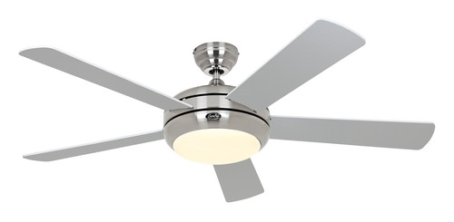 Ceiling Fan Light with Remote Control Fan Titanium Chrome Grey 132 CM