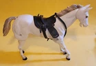 Vintage Lone Ranger horse SILVER figure Gabriel Marx Johnny West tack Tonto