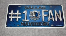 DALLAS MAVERICKS NBA BASKETBALL SPORTS # 1 FAN METAL LICENSE PLATE 