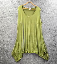 TS Taking Shape Womens Tunic Dress Plus Size M Green Stretch Knit Sleeveless