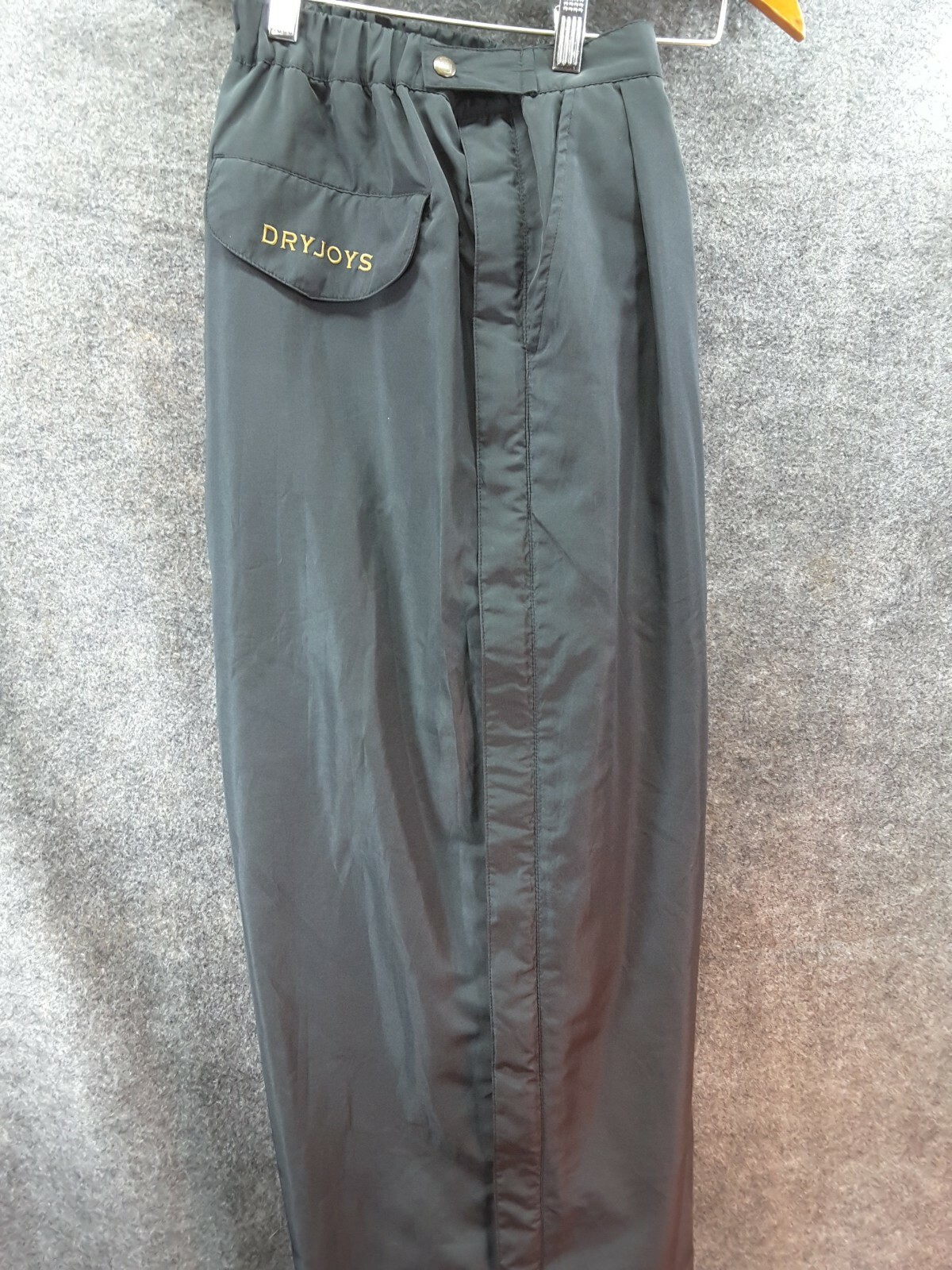 FootJoy Dryjoys Men's Black Stretch Waist Zip Snap Button Hem Golf Wind