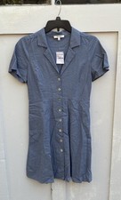 NWT Madewell Kacie Mini Shirtdress Size 2 Teapot Blue New Dress Button Soft